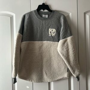Walt Disney World Sherpa Fleece Spirit Jersey Long Sleeve Sweatshirt Size XS